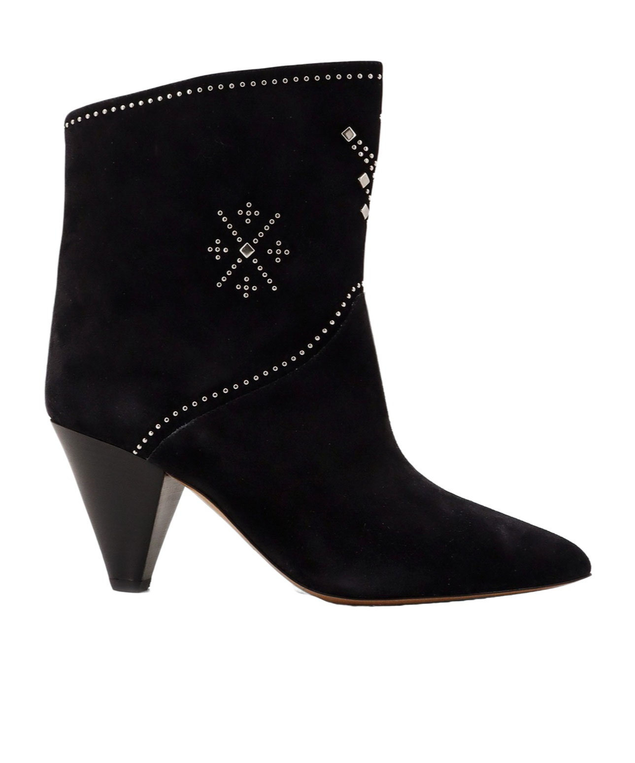 Shop Isabel Marant Loline Studded Boots In Black
