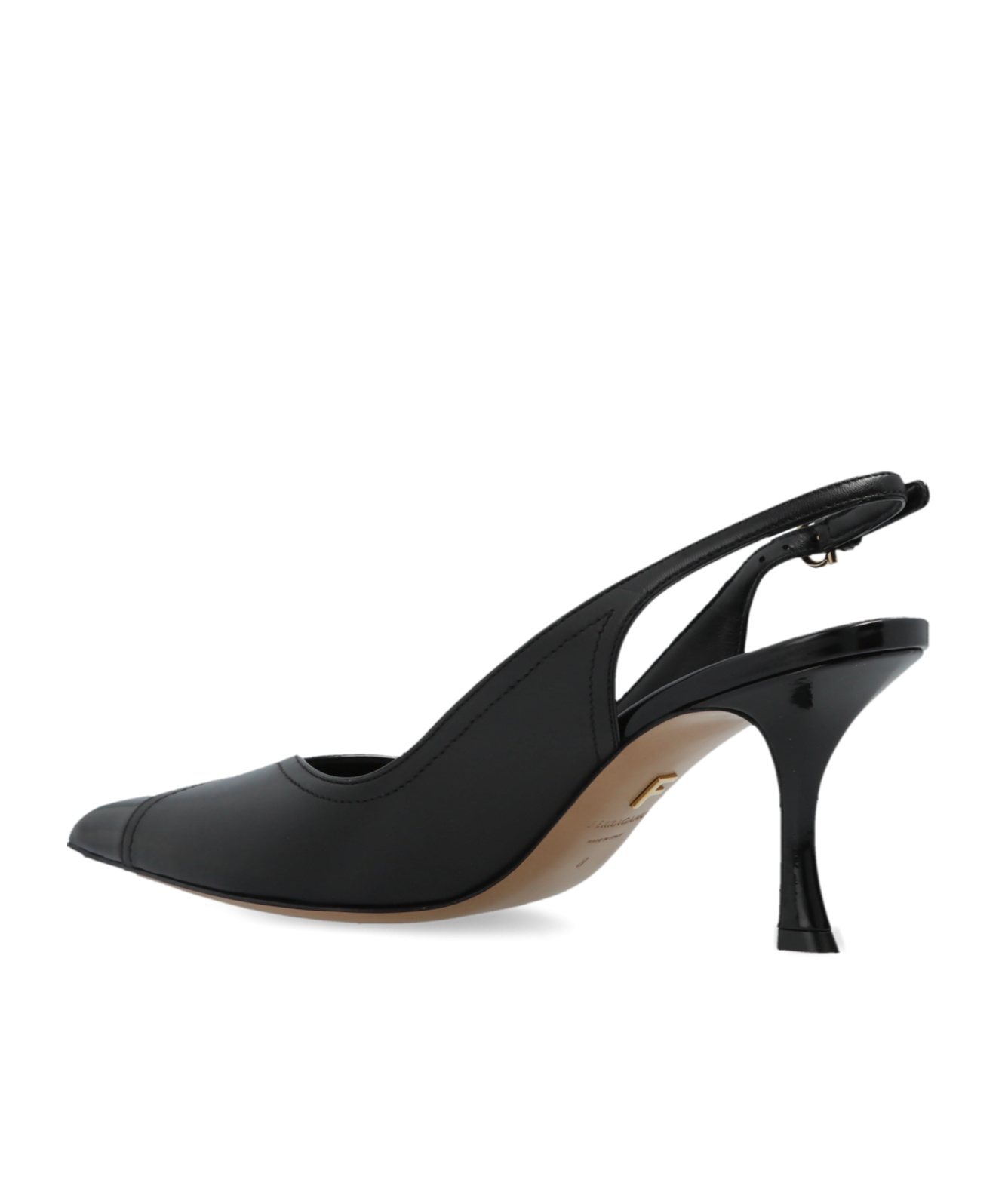 Ferragamo Egna 70 Leather Slingback Pumps In Black