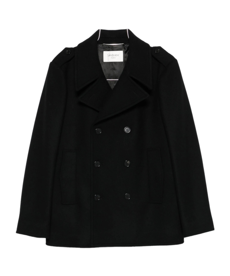 Saint Laurent Long-sleeved Suit Jacket In Black