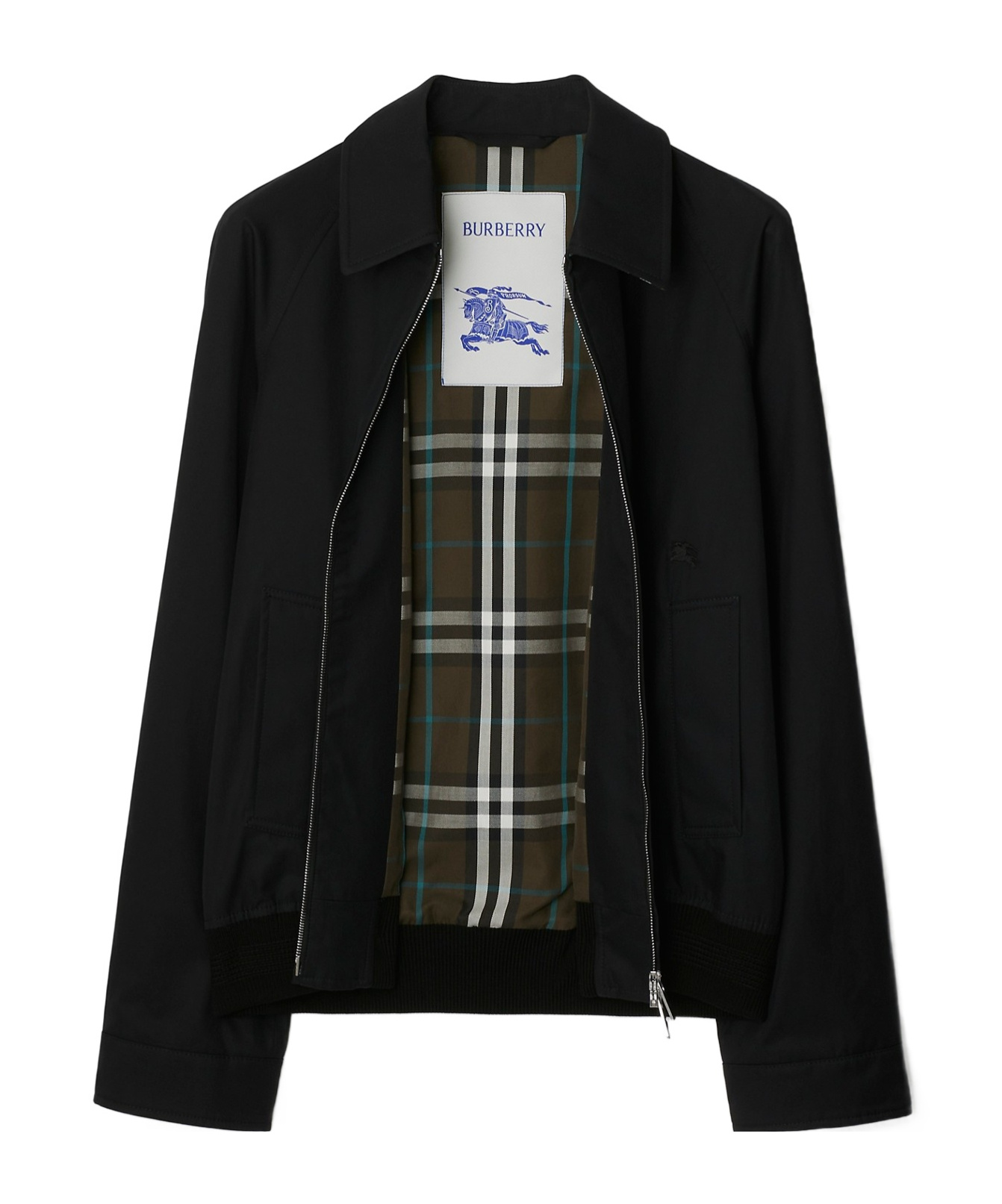 Burberry Cotton Gabardine Chester Harrington Jacket In Black