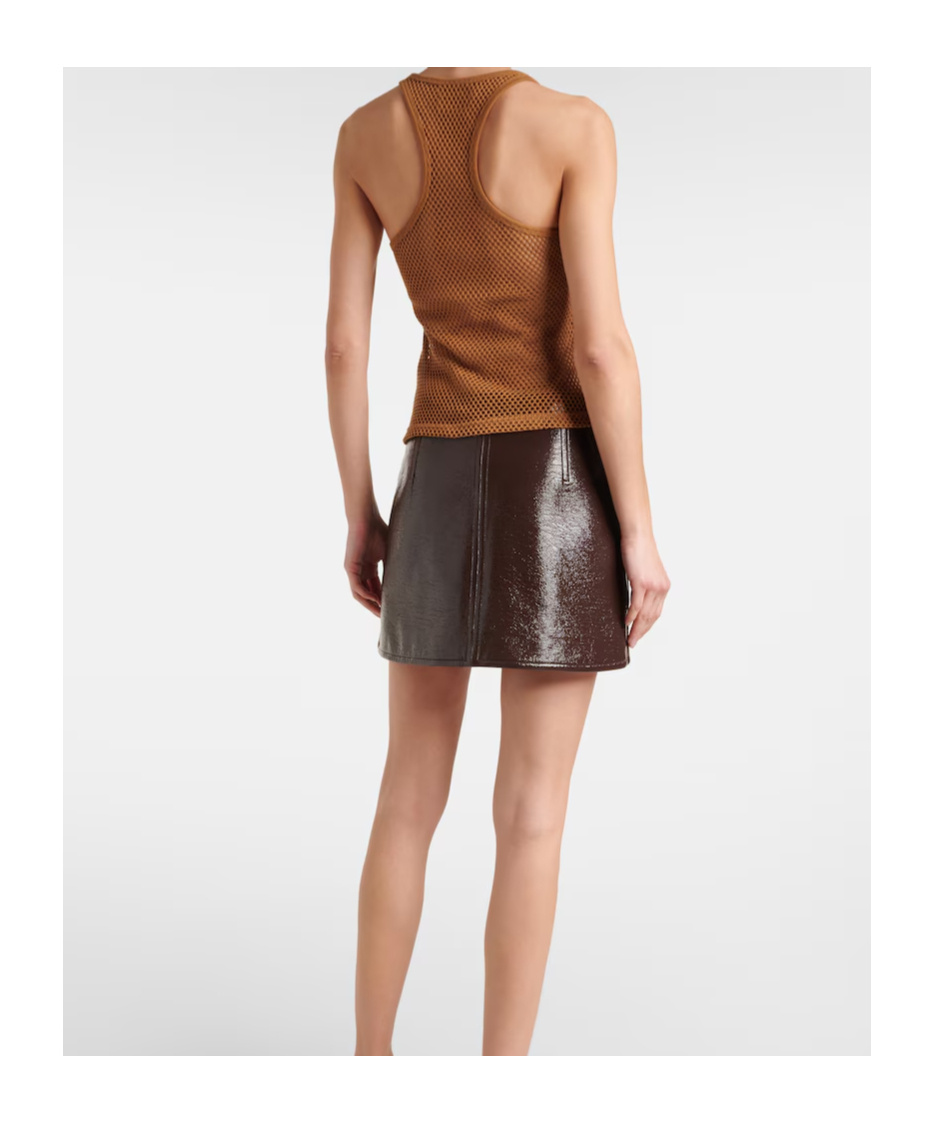 Courrèges Sleeveless Vest In Brown