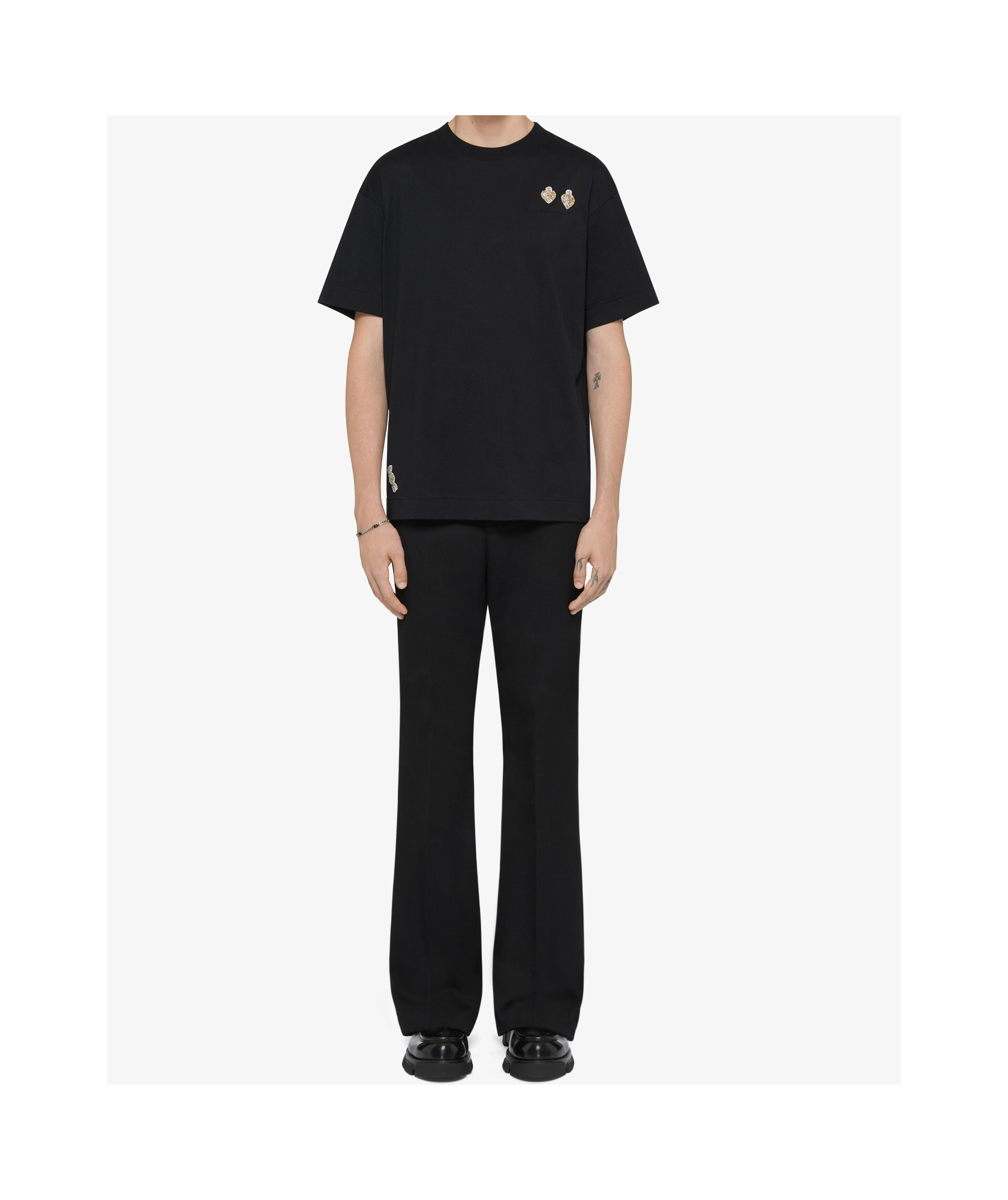 Givenchy T-shirt In Cotton With Patches In Black