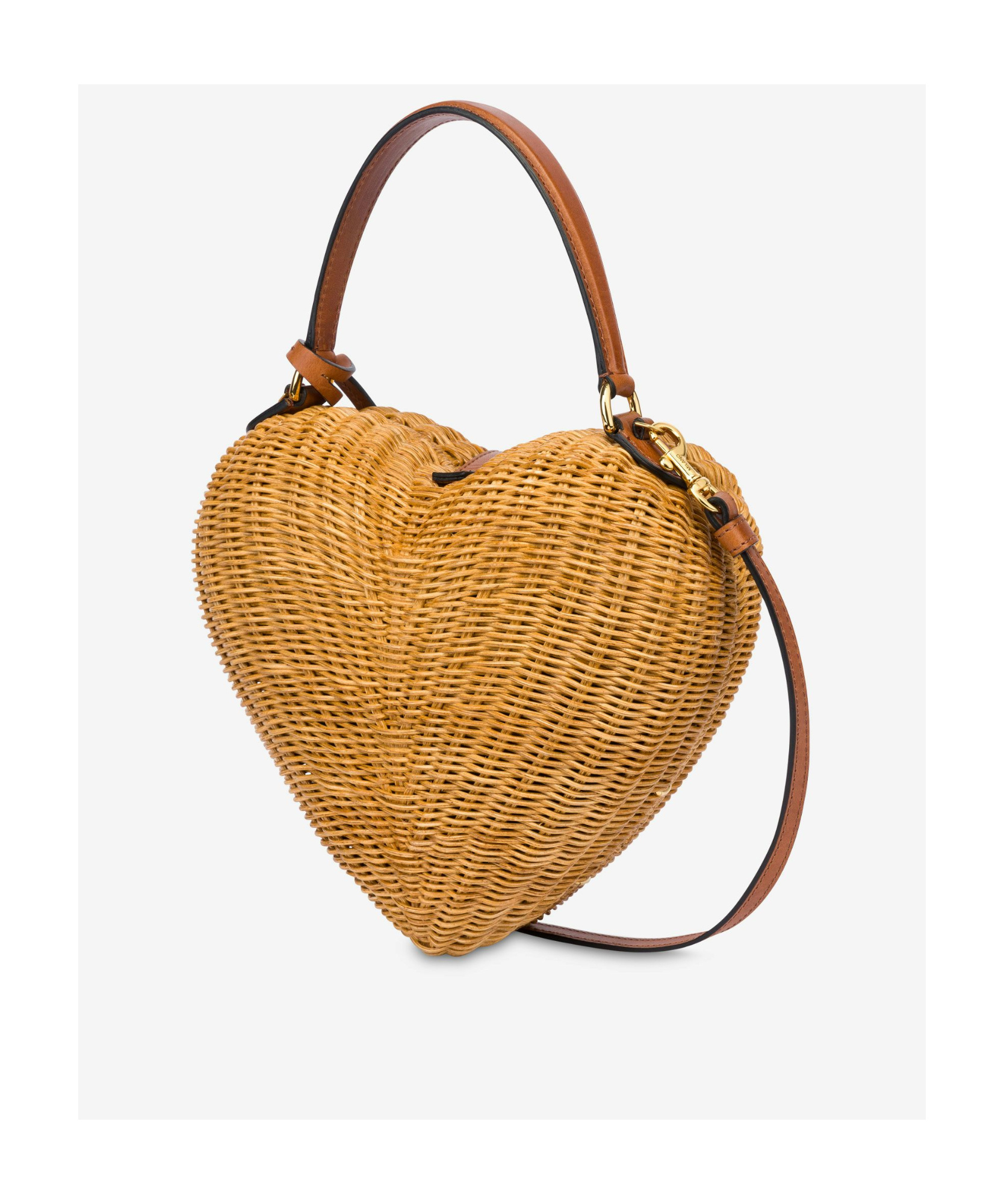 Moschino Heartbeat Tote Bag In Brown