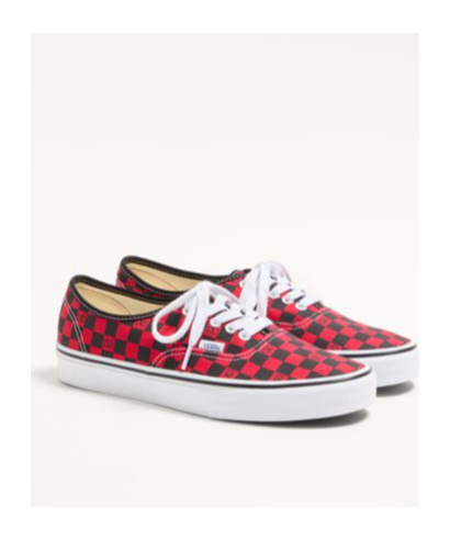 Valentino Garavani  Garavani And Vans Low-top Trainer In Fabric With Vlogo Checkerboard Pri In Red