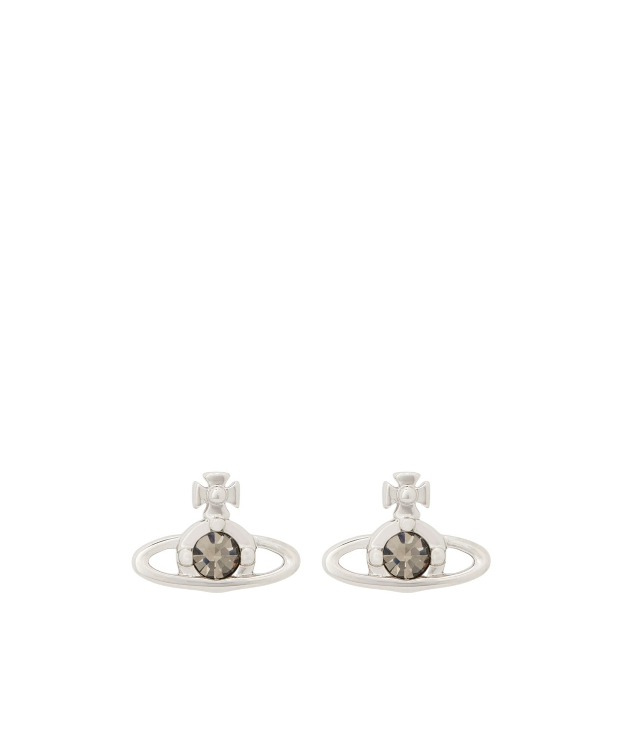 Vivienne Westwood Saturn Shaped Earrings In White