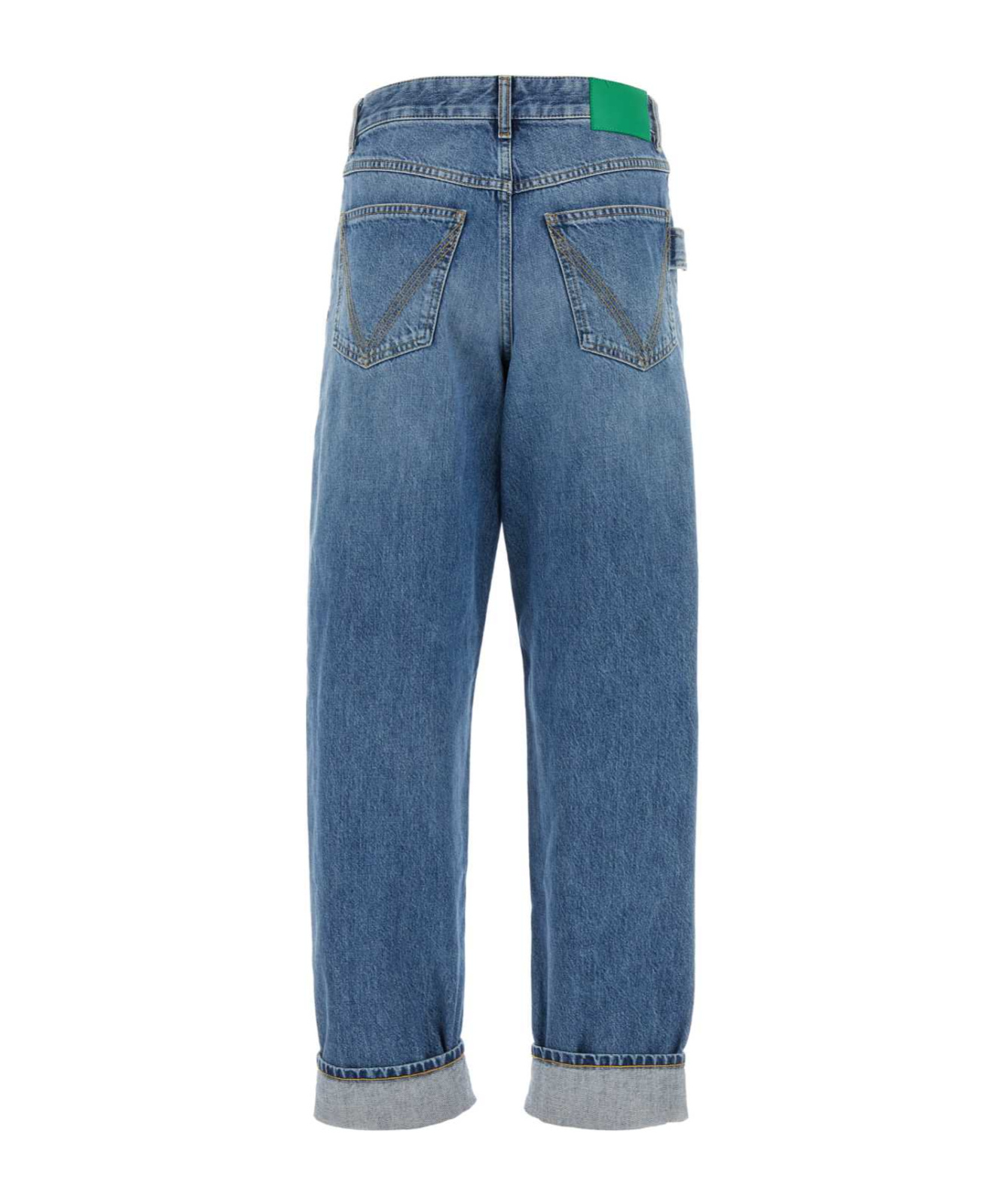 Shop Bottega Veneta Belt-loop Jeans In Blue