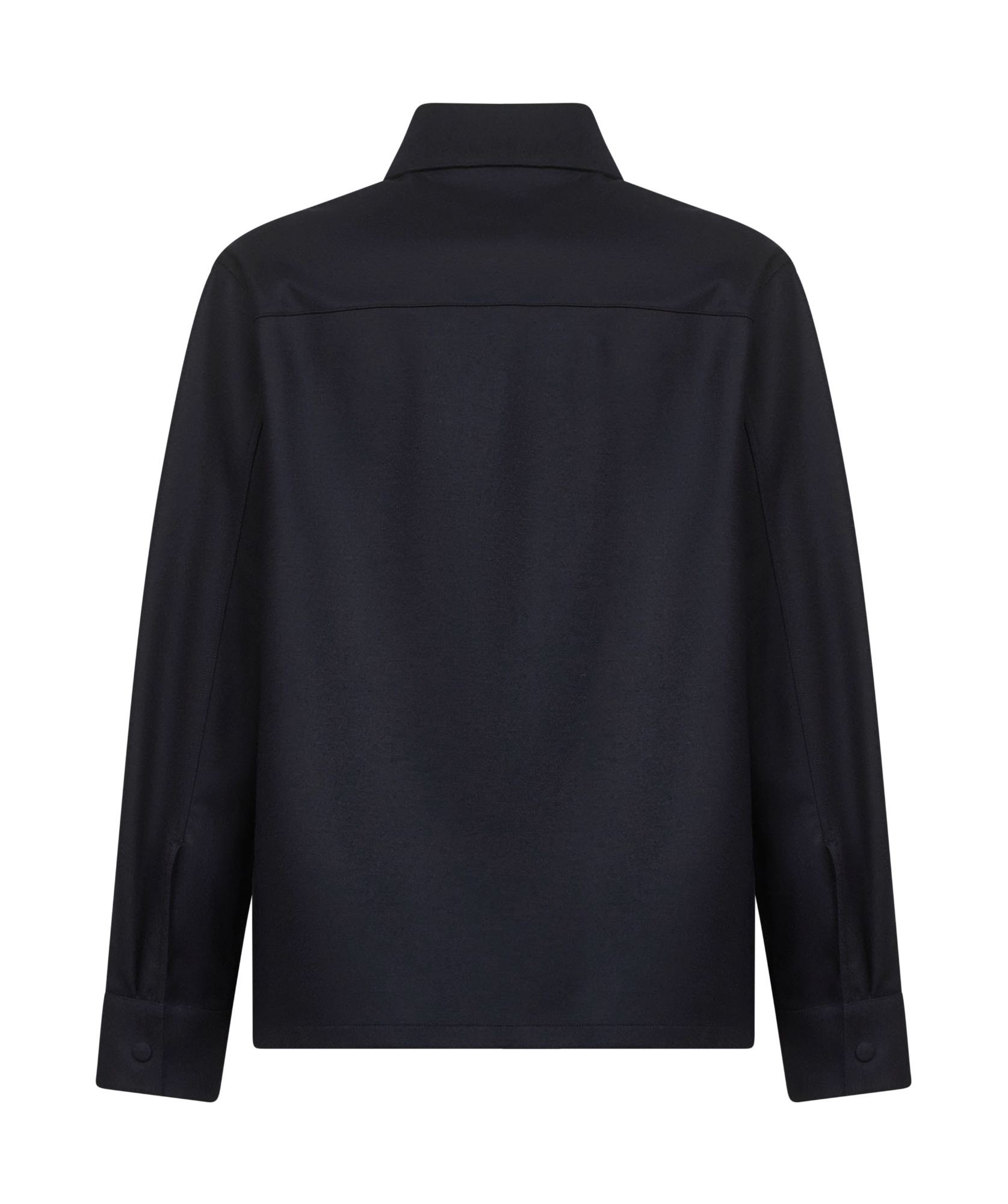 Jil Sander Patch-pocket Snap-button Shirt In Black