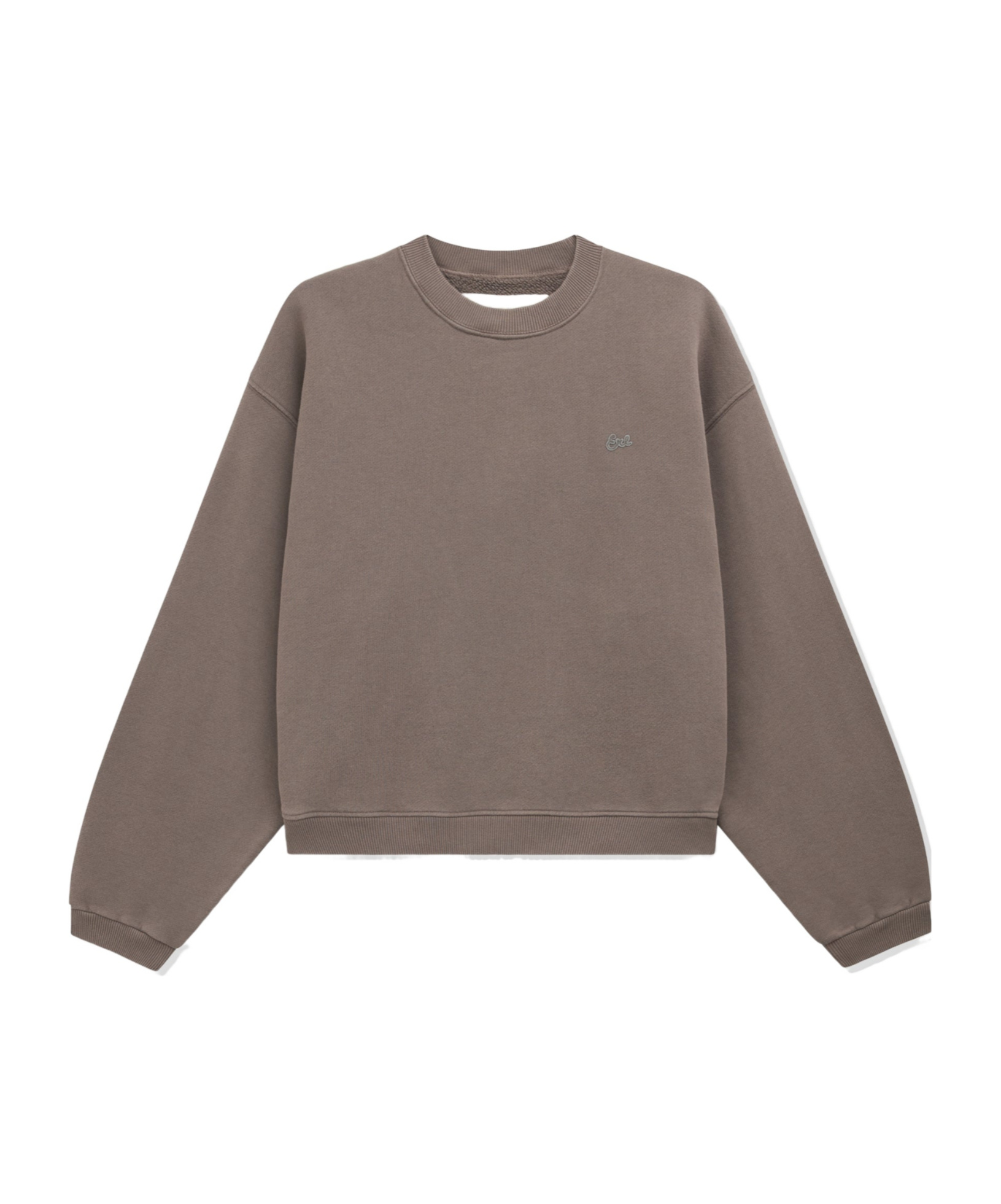 Erl Gender Inclusive Script Embroidery Cotton Sweatshirt In Gray