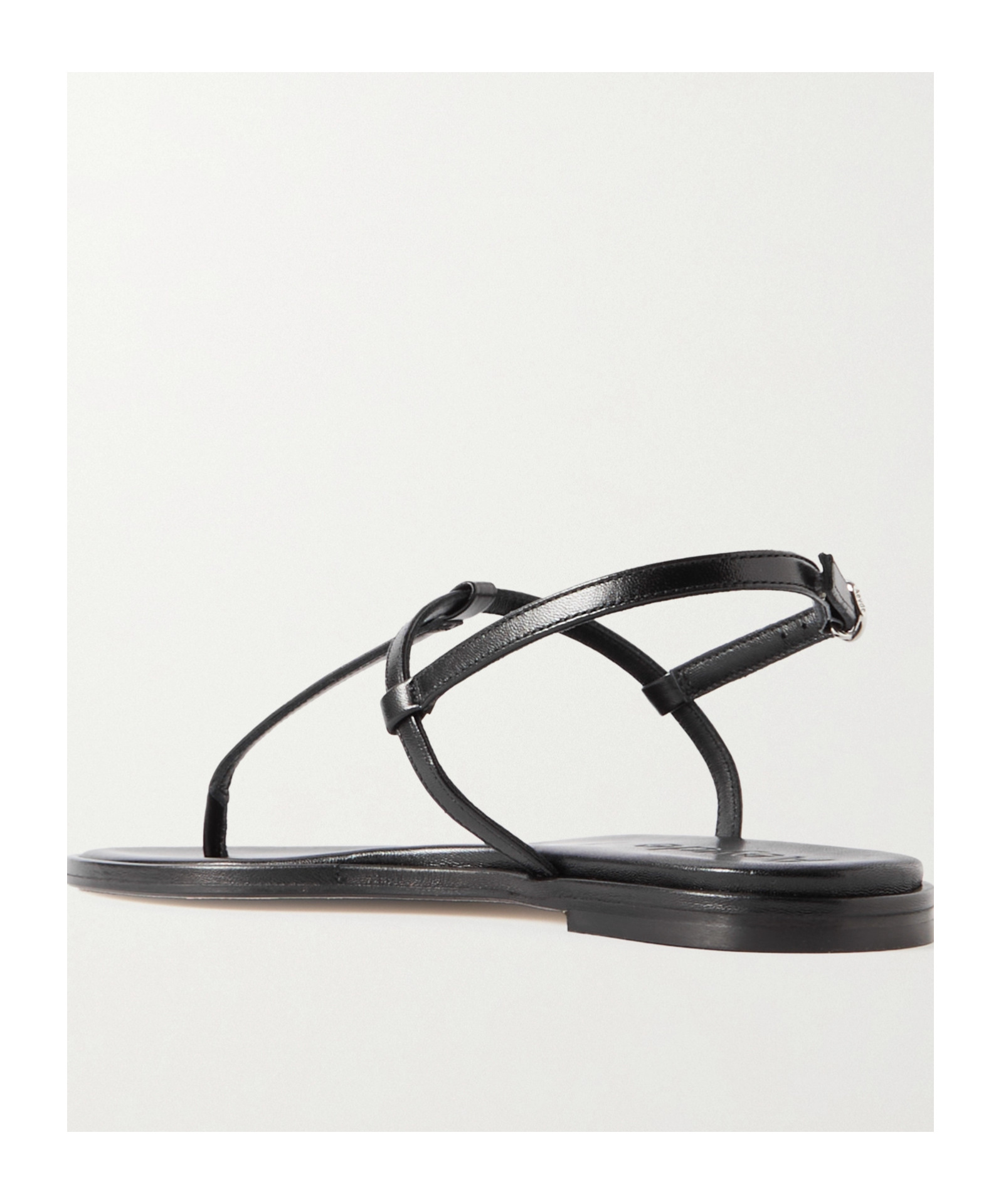 Aeyde Ella Leather Sandals In Black