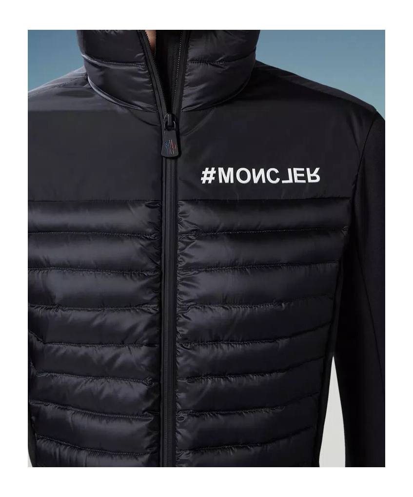Shop Moncler Padded Zip-up Sweatshirt In Black