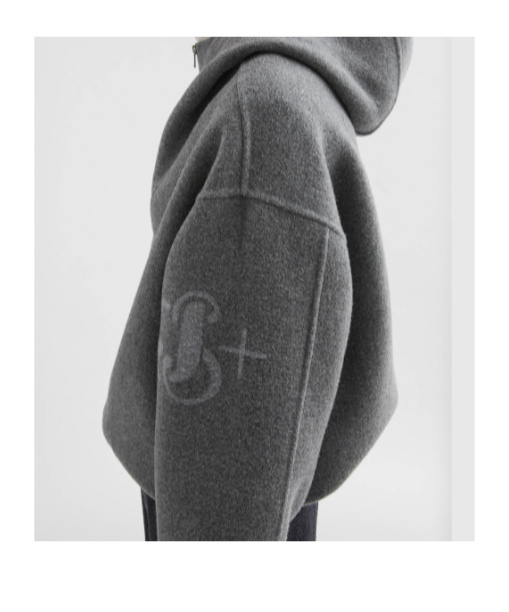 Jil Sander Wool Felt-finish Jacket In Gray