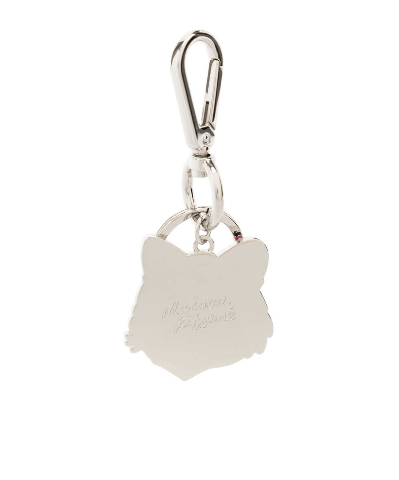 Shop Maison Kitsuné Fox Pendant Key Chain In White