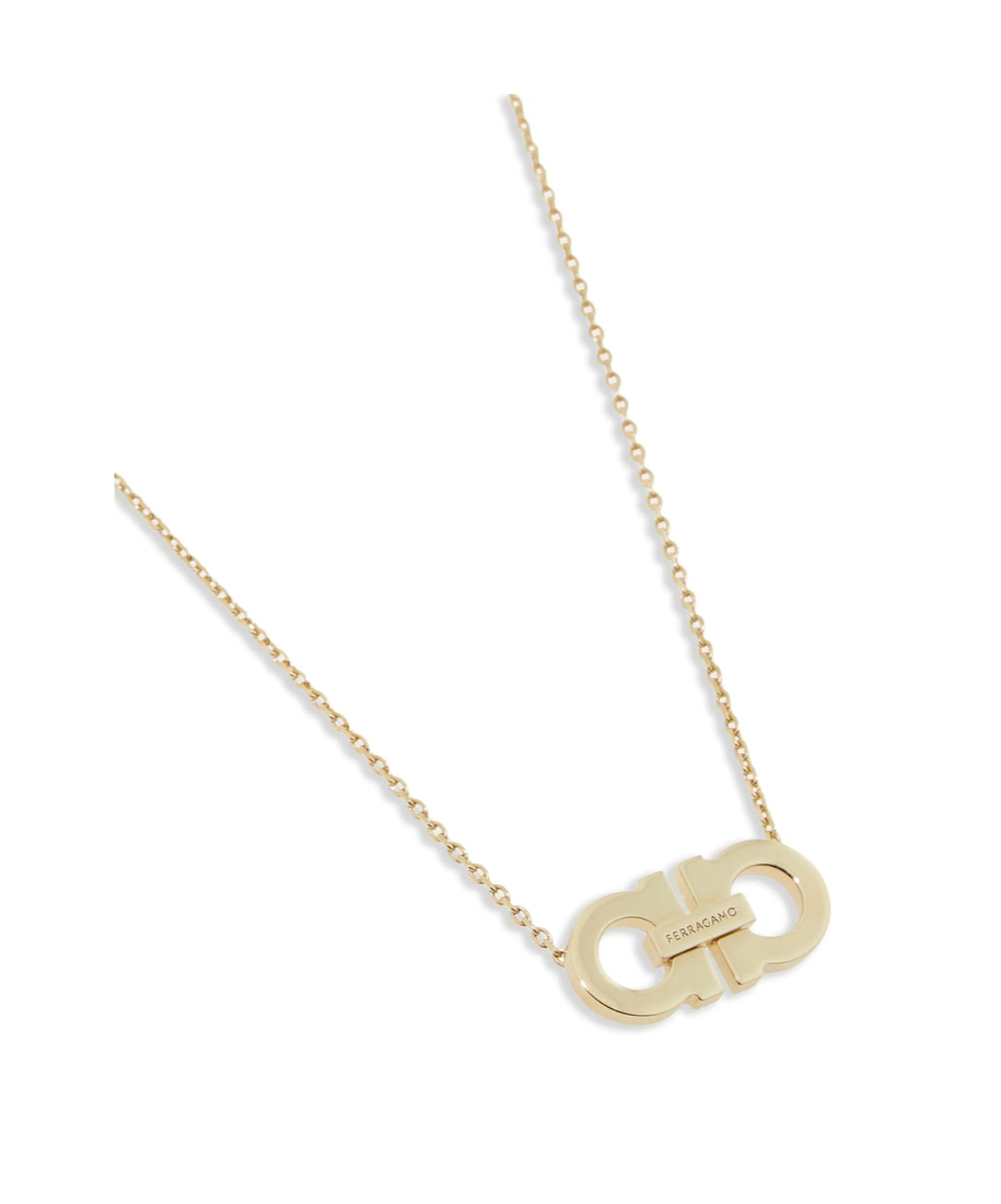 Ferragamo Crystal Embellished Gancini Pendant Necklace