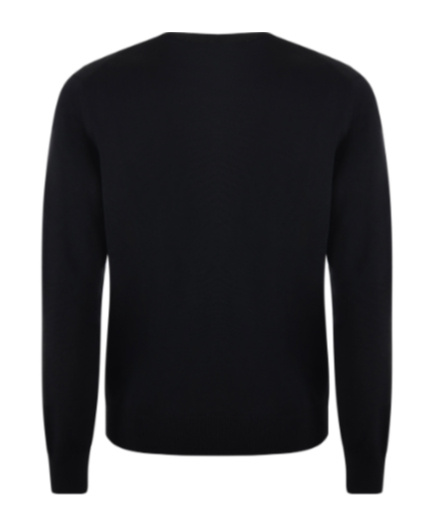 Fay Black Virgin Wool Sweater In Black