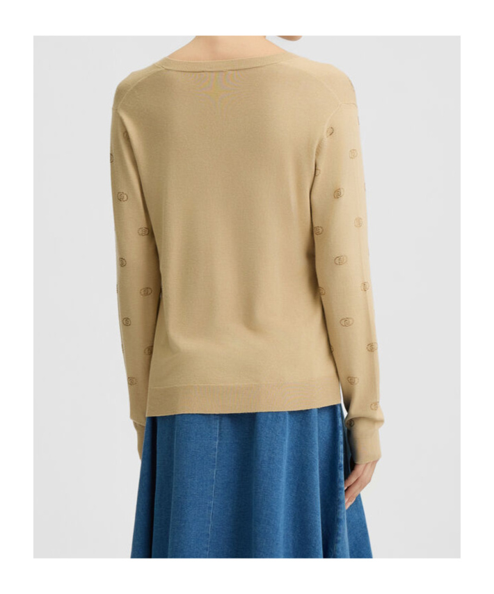Liu •jo Top With Logo And Gemstones