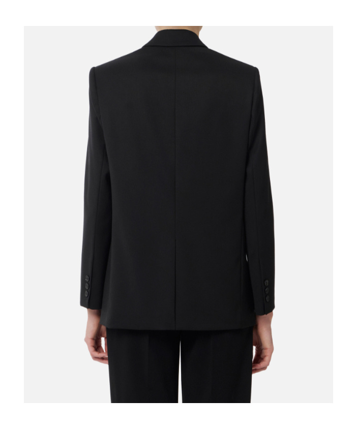 Elisabetta Franchi Cool Wool Jacket With Pocket Square In Black