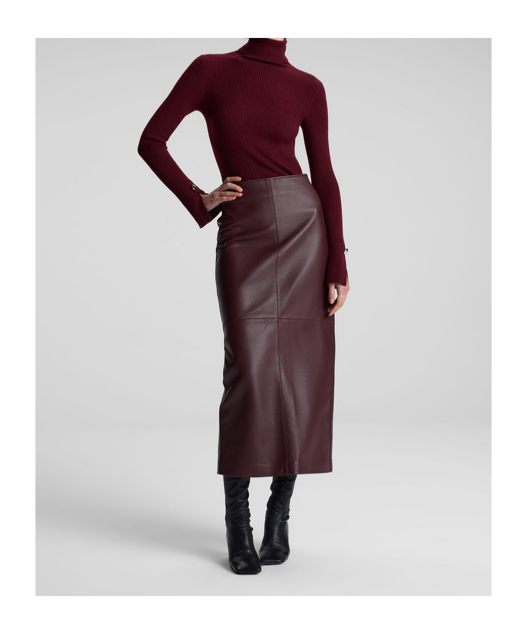 A.l.c Zippered Skirt In Brown