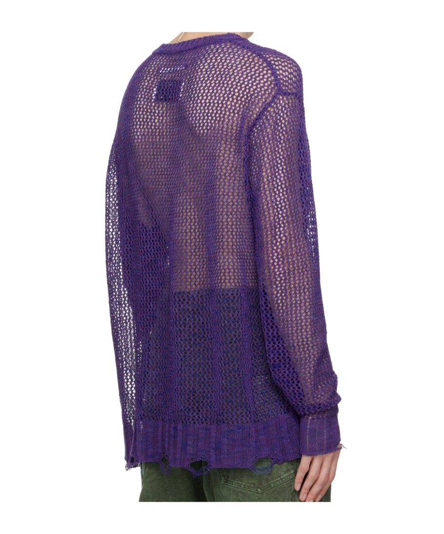 Song For The Mute Purple Oversized Sweater In Brown