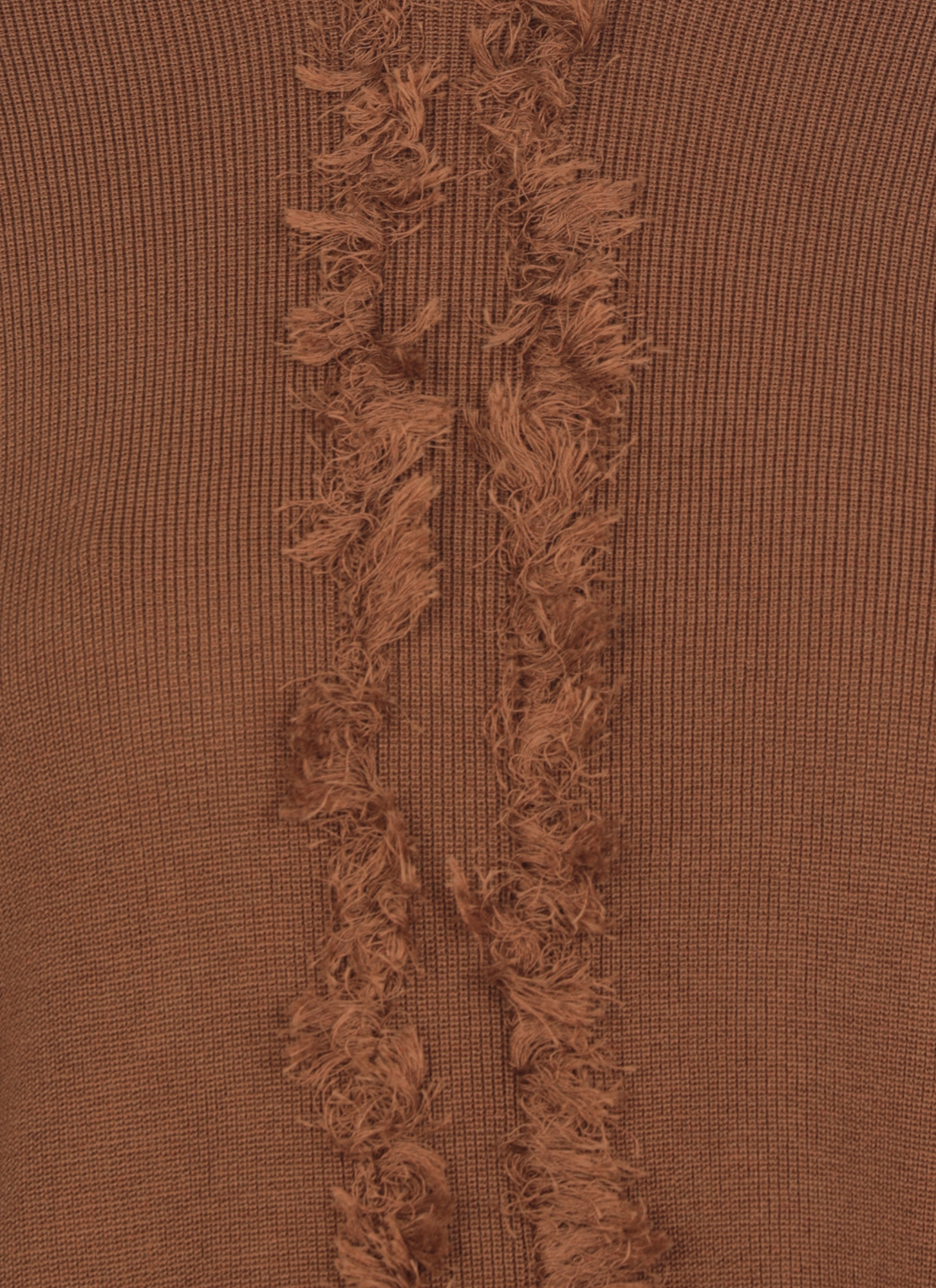Uma Wang Ribbed Crewneck Knitwear Fringes In Brown