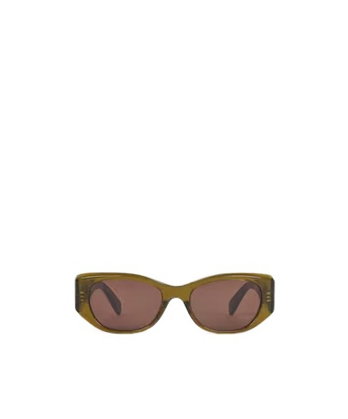 Celine Rectangular S329 Sunglasses In Acetate In Green