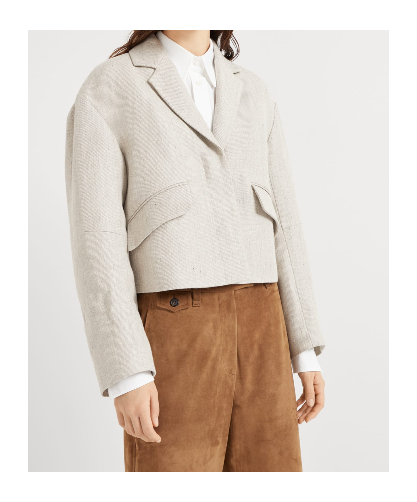 Brunello Cucinelli Monili Bead-embellished Blazer In White
