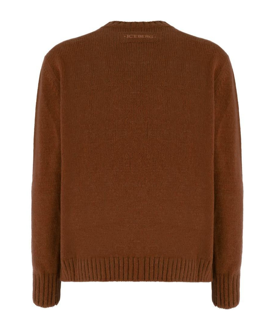 Iceberg Snoopy-motif Wool-alpaca Blend Sweater In Brown