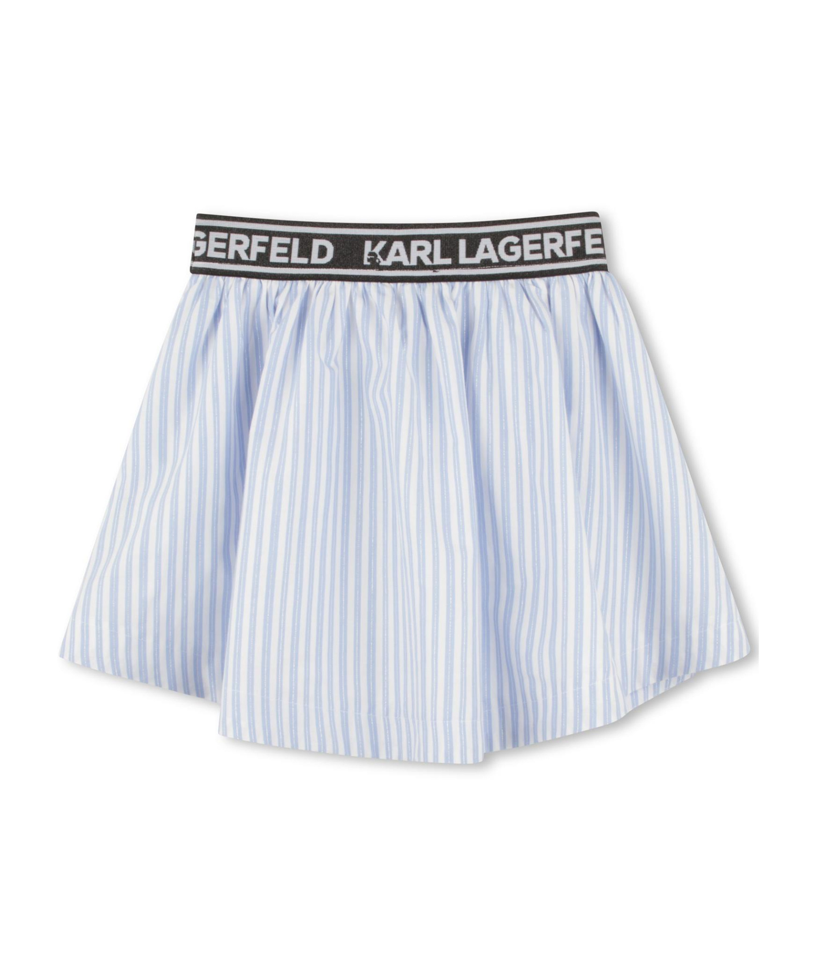 Karl Lagerfeld Striped Skirt In White