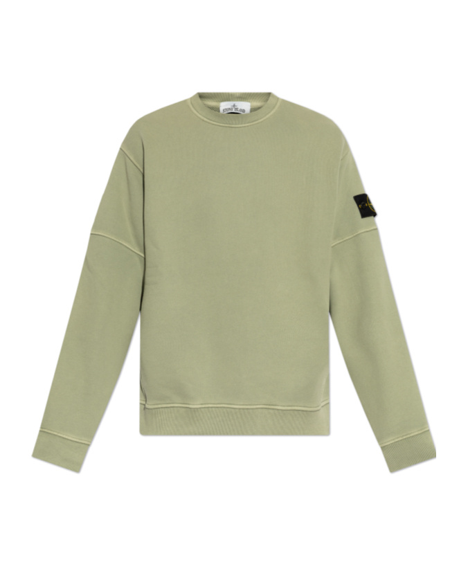 Stone Island Compass Badge Sweatshirt In Green