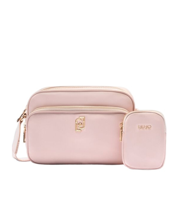 Liu •jo Nylon Crossbody Bag In Pink