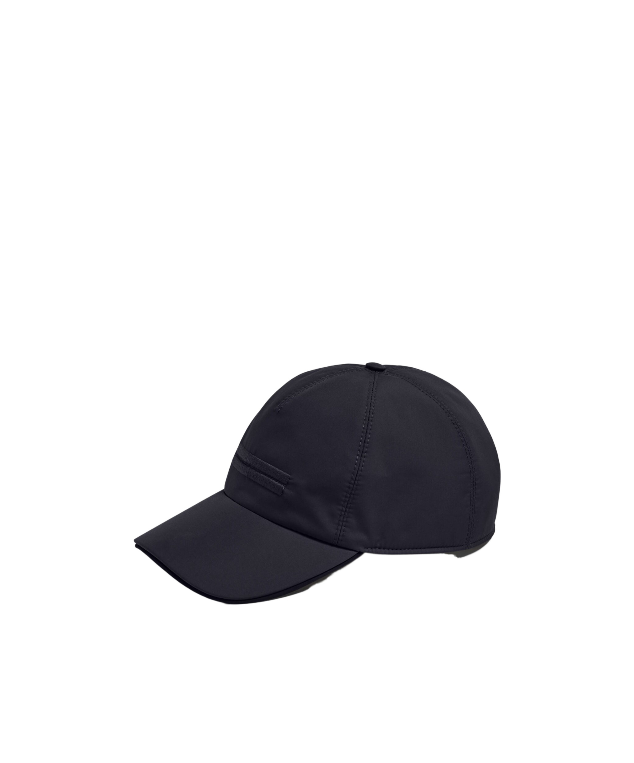 Zegna Logo Embroidered Baseball Cap In Black