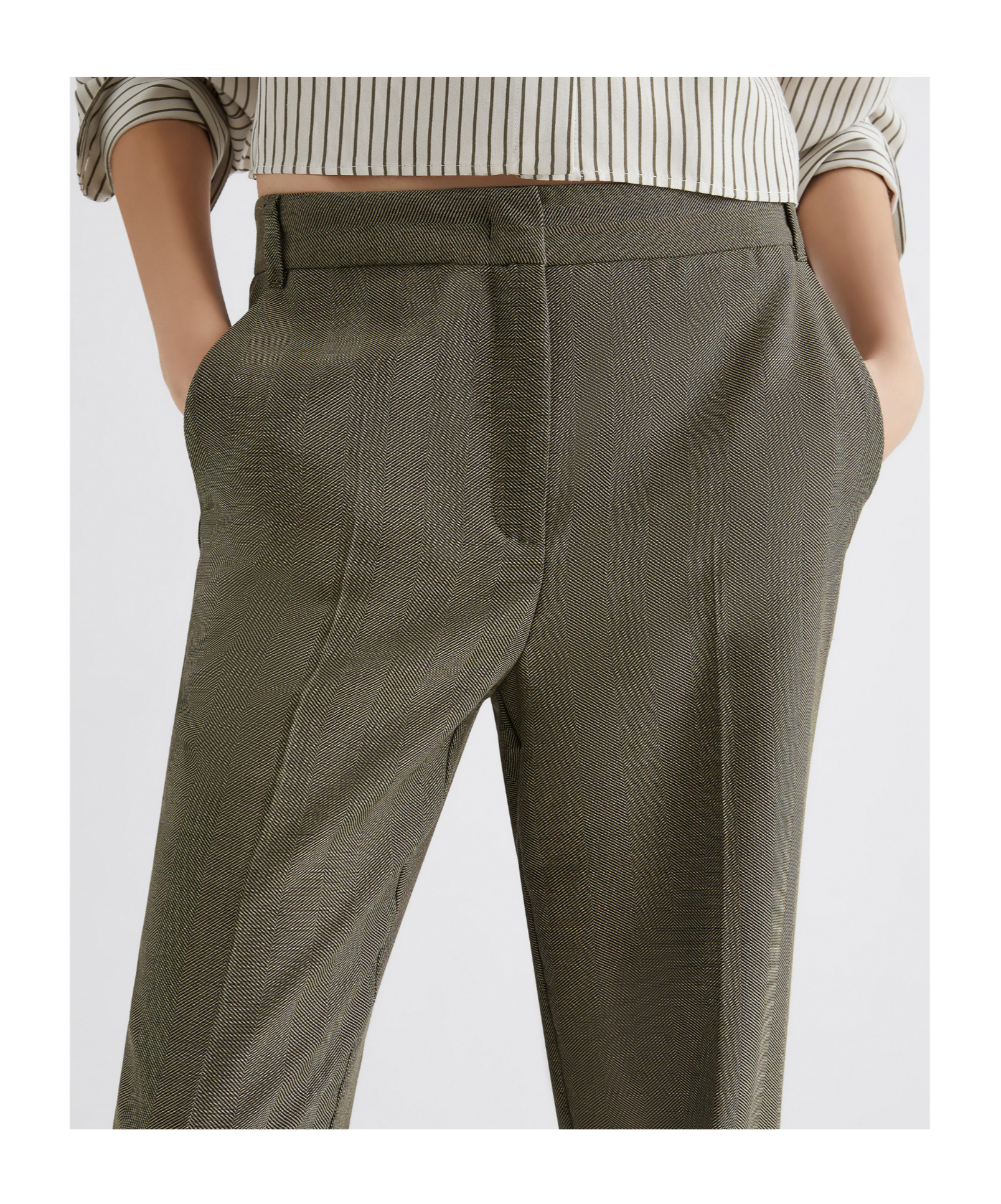 Marella Edison Tailored Trousers In Green