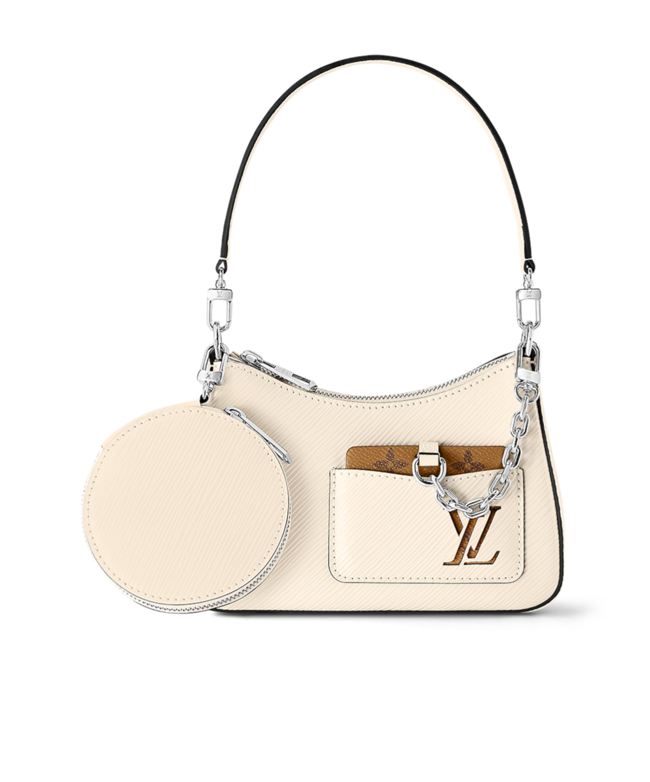 Pre-owned Louis Vuitton Marellini Shoulder Bag In Nude