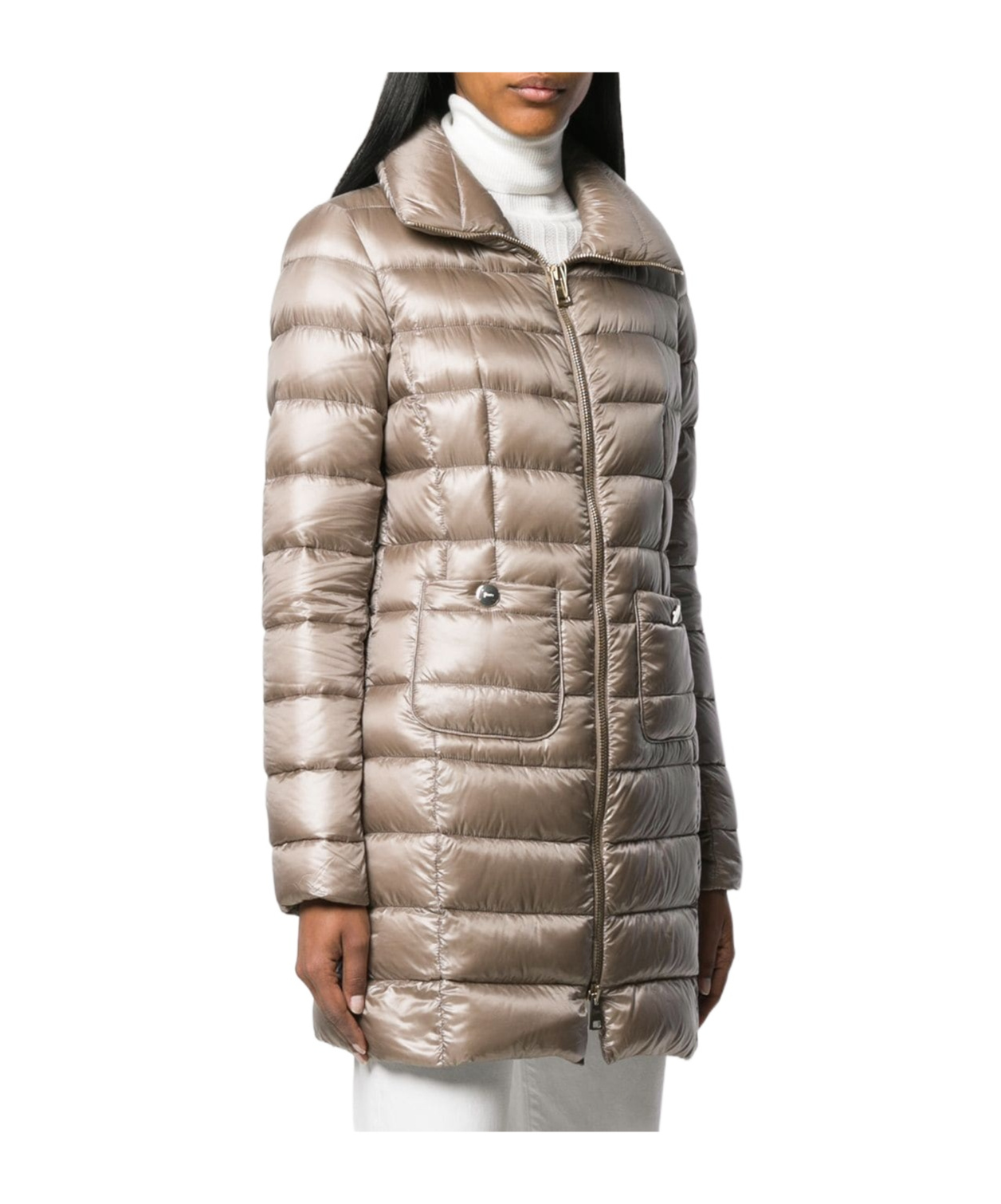 Herno Maria Zipped Jacket In Nude