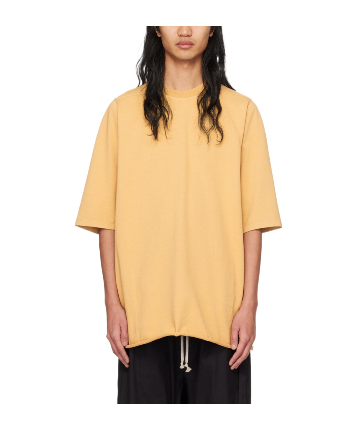 Rick Owens Drkshdw Jumbo T-shirt With Round Neck In Yellow