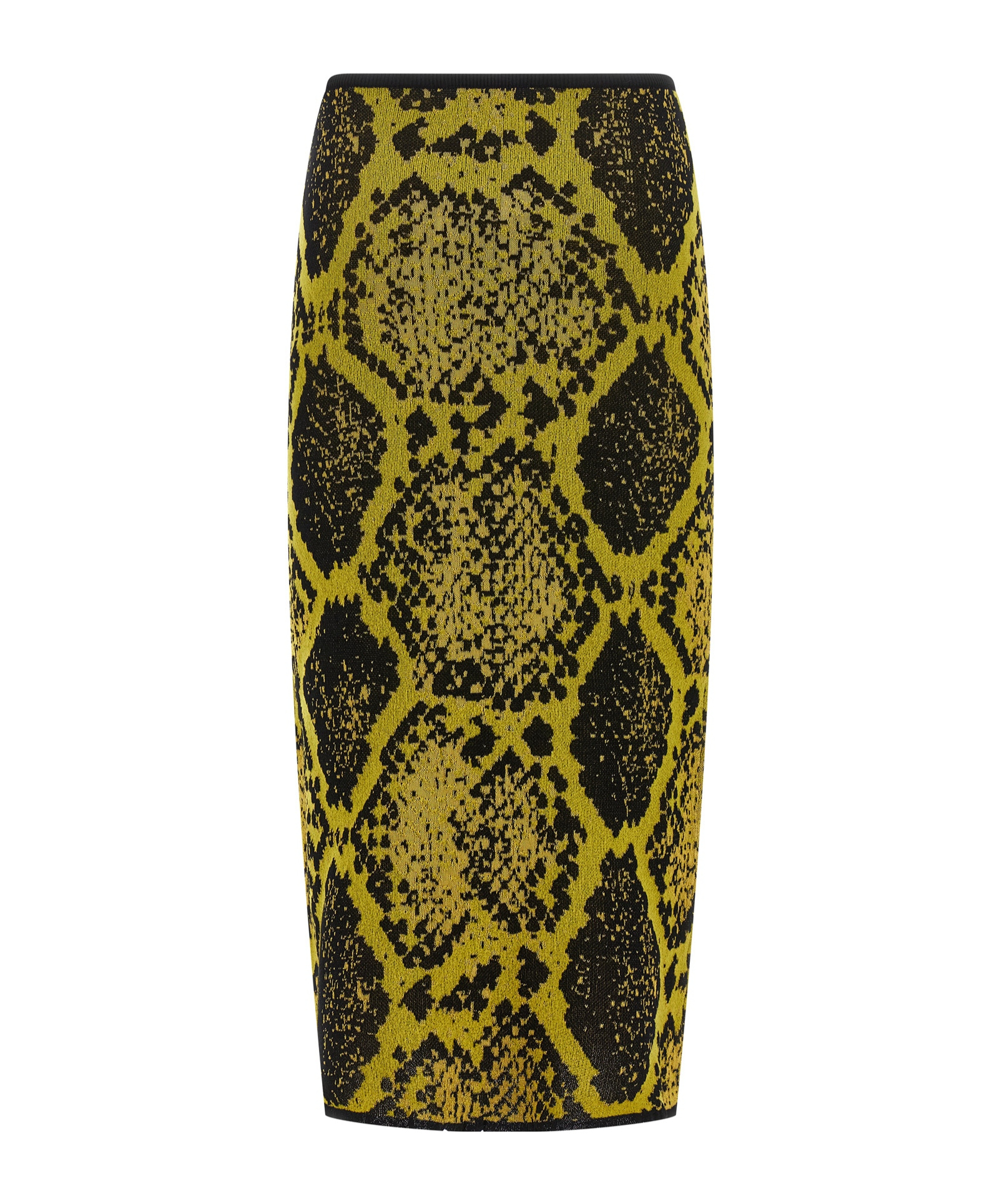 Attico Knee-length Bodycon Python Print Skirt In Multi