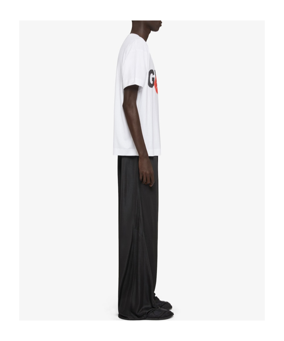 Givenchy Crew Neck Floral Print T-shirt In White