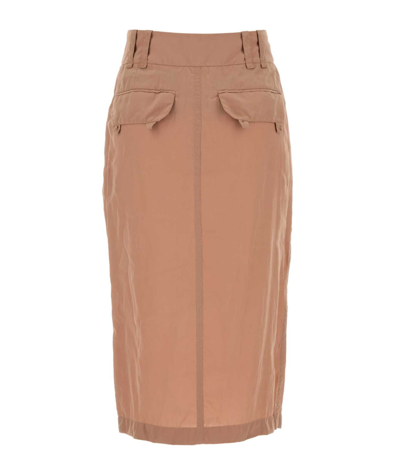 Saint Laurent Gonna In Crepe Rosa Carne Donna In Pink