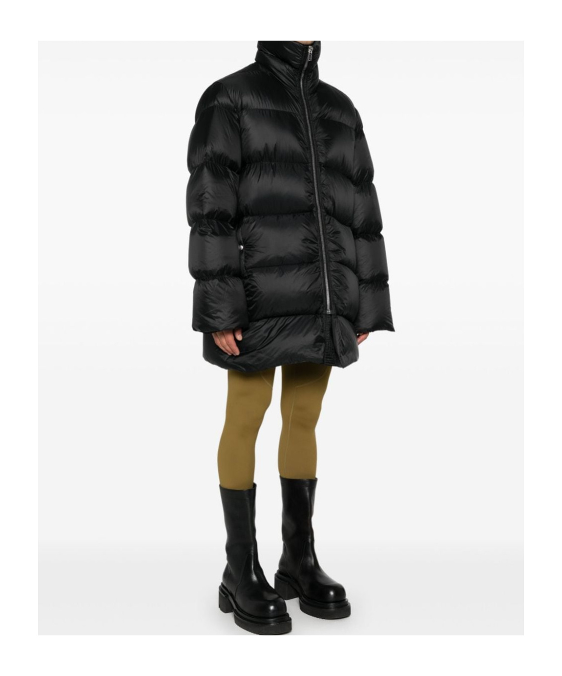 Rick Owens Turtle Raincoat In Black