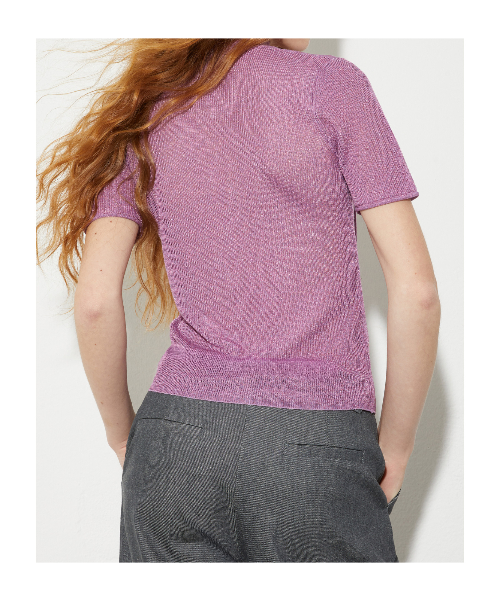Maxco. Scarf-detail Cardigan In Purple
