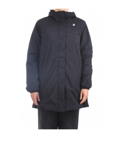 K-way Hooded Down Jacket In Black