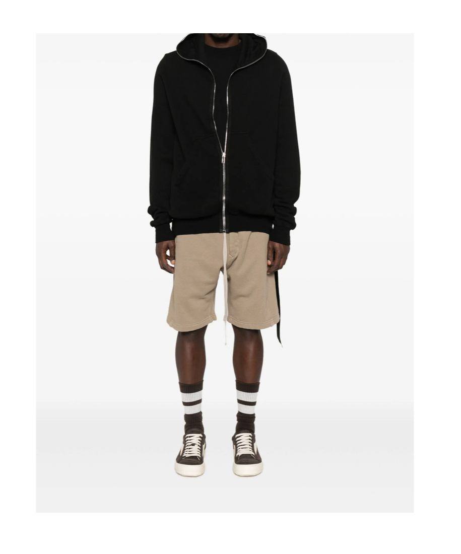 Rick Owens Drkshdw Long-sleeve Zip-up Hoodie In Black