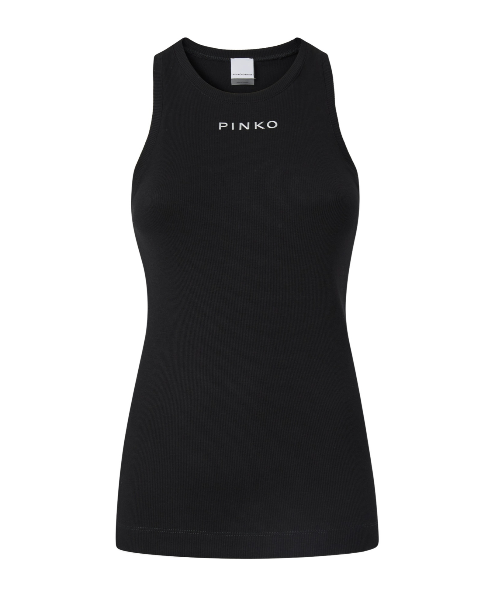 Shop Pinko Logo-lettering Tank Top In Black