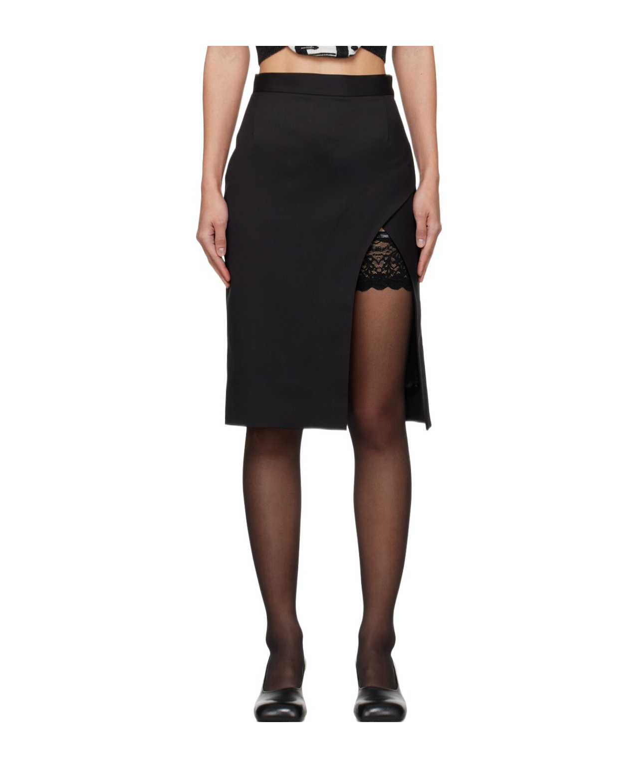 Vivienne Westwood Emblem Wool Skirt In Black
