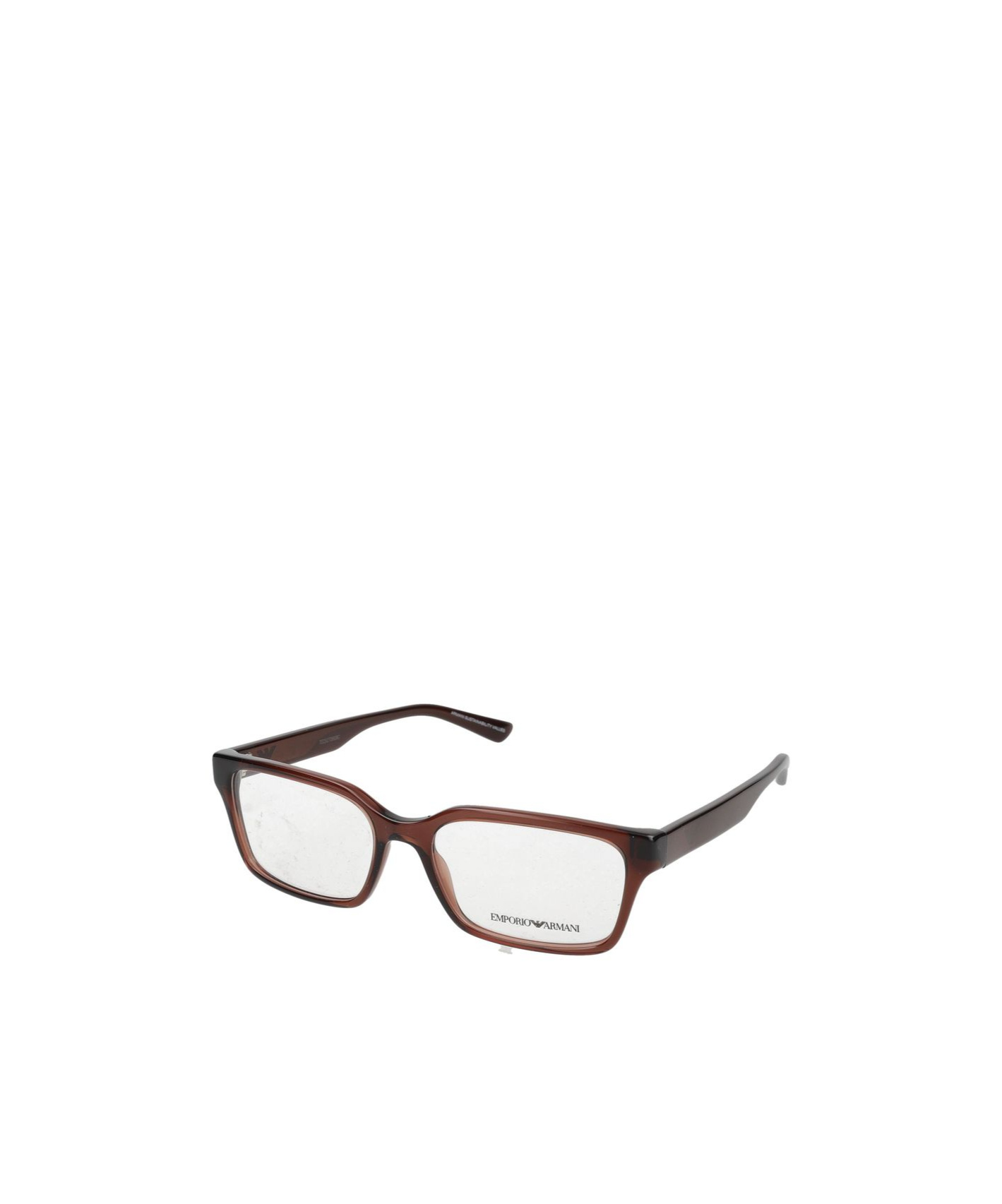 Emporio Armani Rectangle Frame Sunglasses In Brown