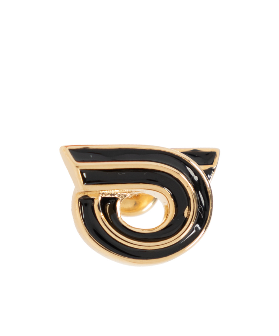 Ferragamo Logo Pattern Earrings In Black