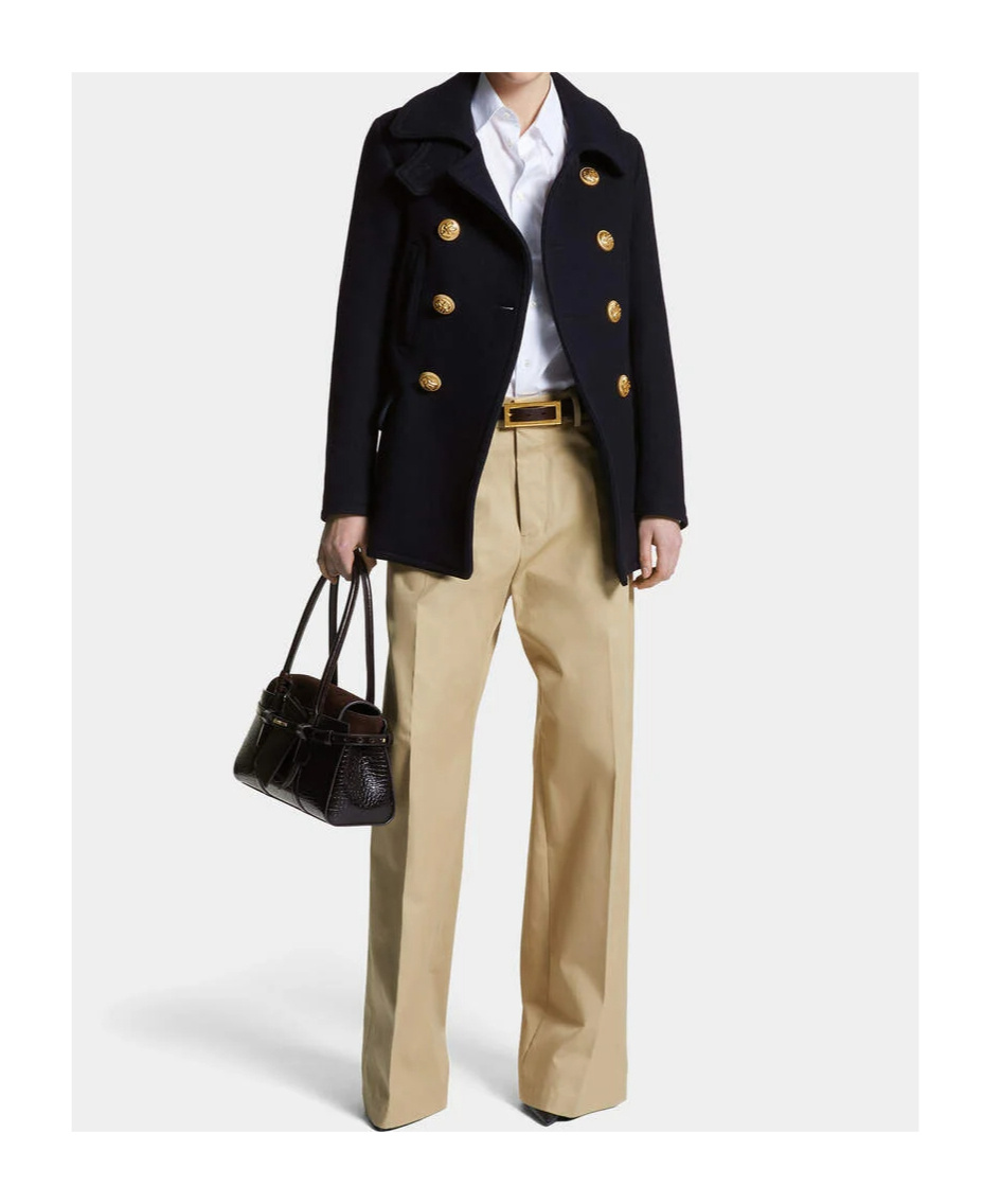 Dsquared2 Dean Peacoat In Black