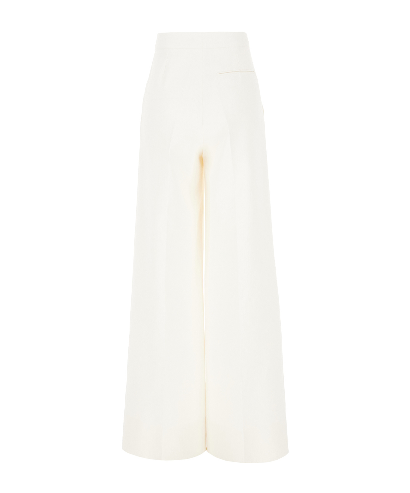 Stella Mccartney Low Rise Slim Leg Tailored Trousers In White