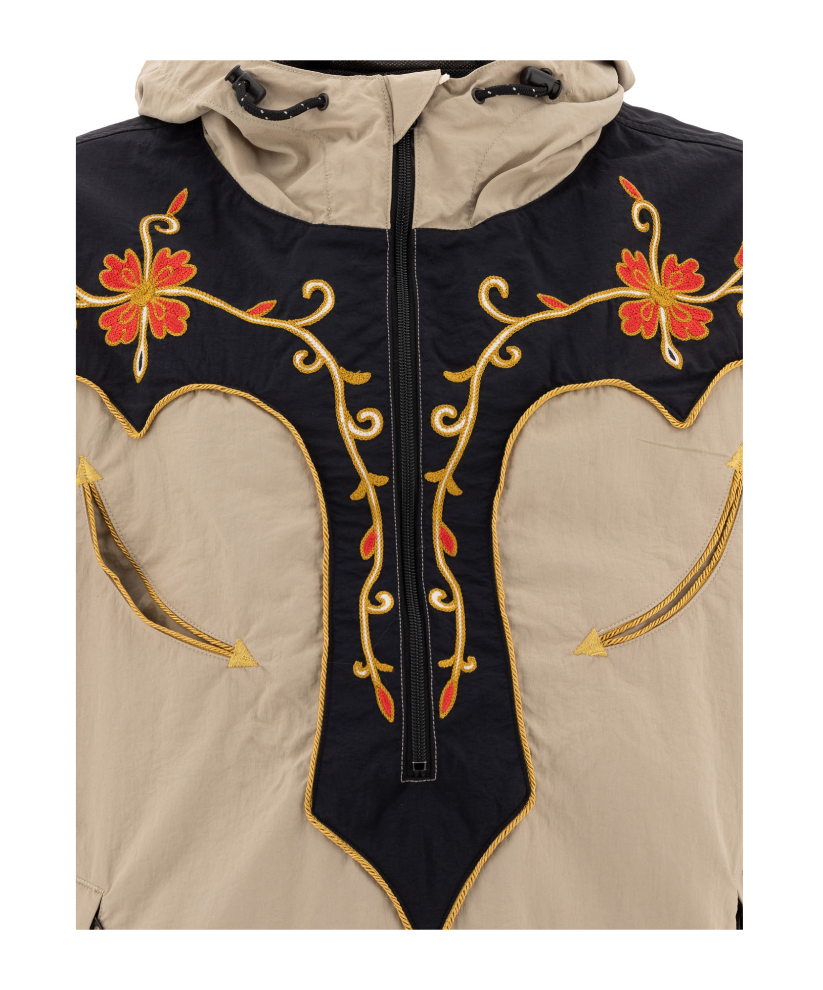 Shop Kapital Embroidered Jacket In Nude
