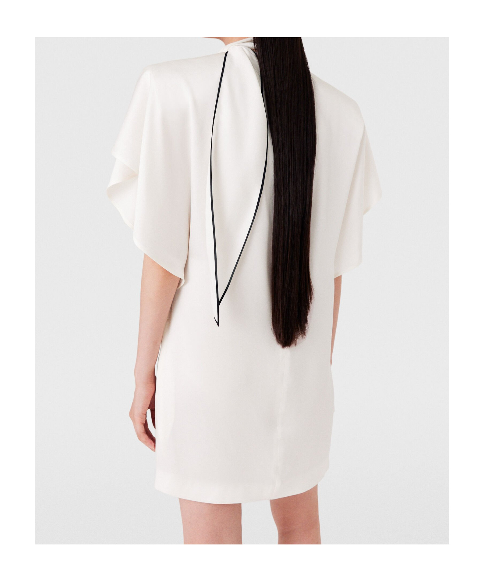 Stella Mccartney Mock-neck Mini Dress In White