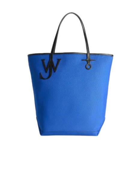 Jw Anderson Large Anchor Canvas Leather Tote In Blue In Multi